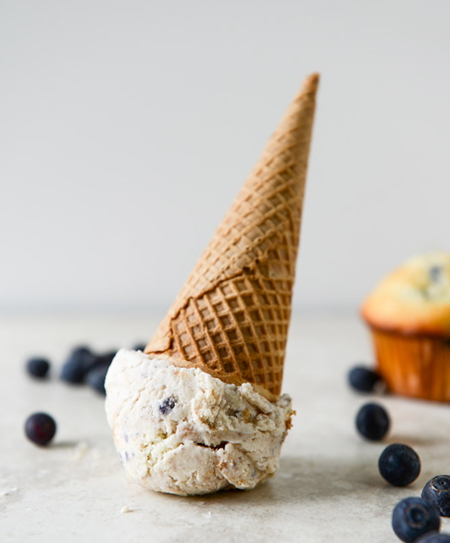 蓝莓松饼口味冰淇淋制作教程-1