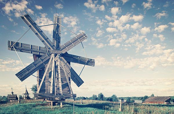 唯美荷兰风车图片
