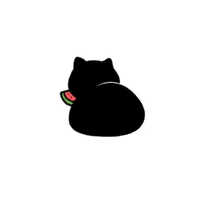 小猫咪的背影头像可爱微信白底卡通版合集