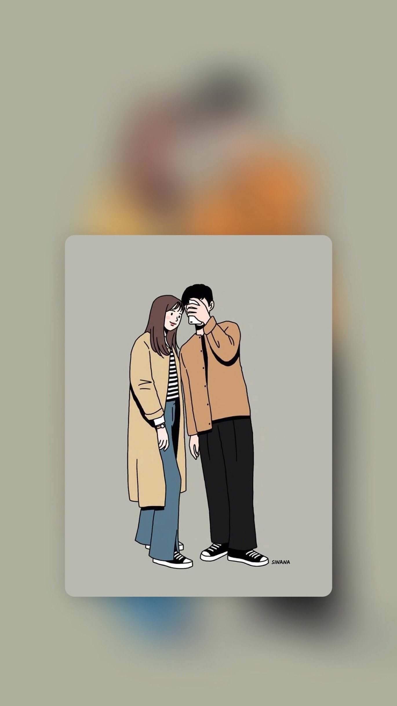 唯美卡通浪漫情侣图片苹果手机壁纸