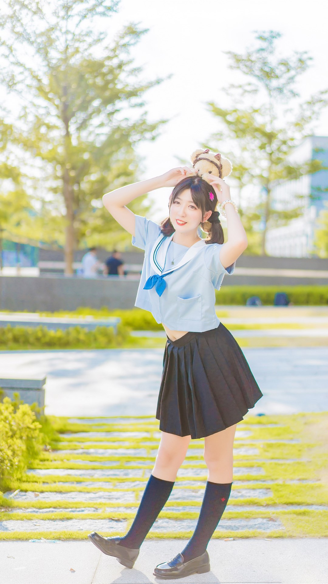 清新校服短裙美少女写真图片