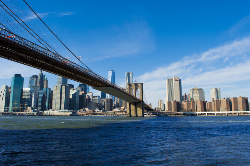 美国纽约布鲁克林大桥风景图片