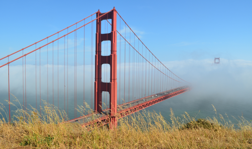 美国旧金山金门大桥建筑风景图片