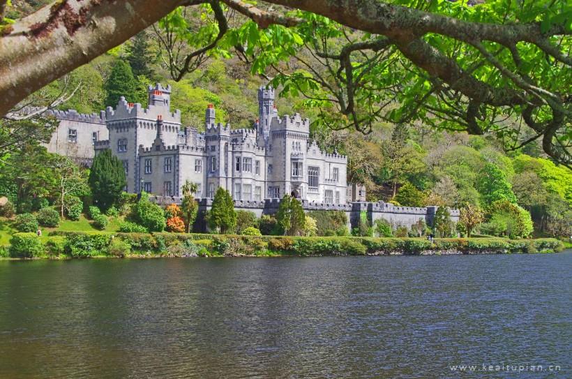 英国爱尔兰凯尔莫尔修道院建筑风景图片