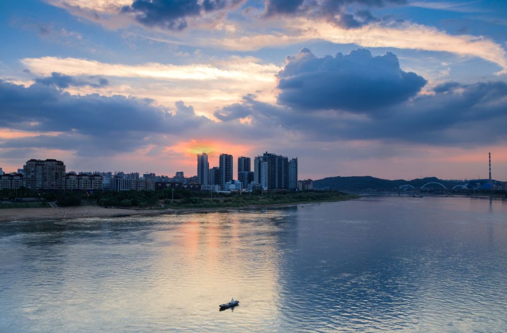 景色秀丽的长沙湘江旅游景点真实照片风景图片