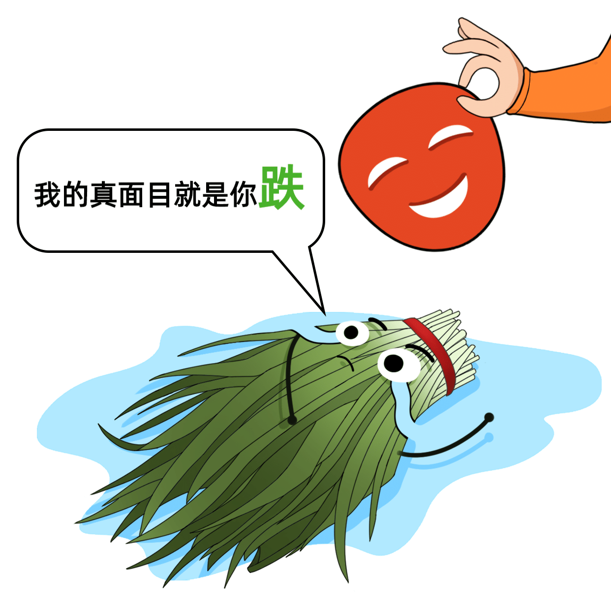 基金理财股票韭菜小丑哭泣表情包图片