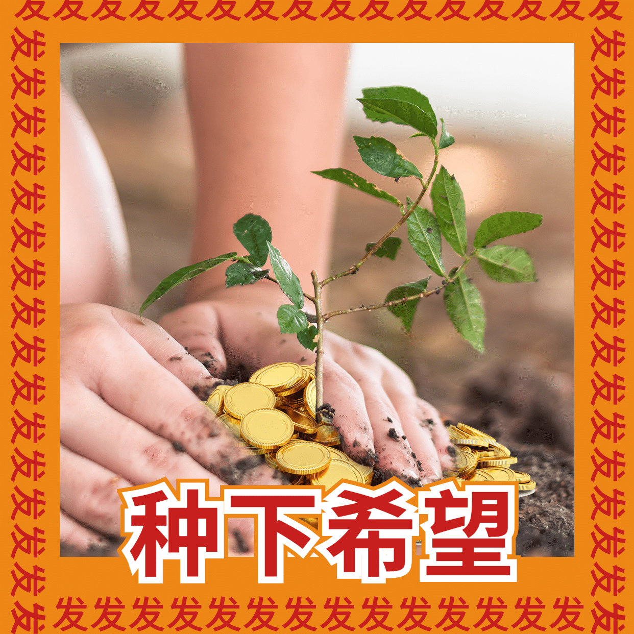 基金理财股票投资植树希望涨表情包图片