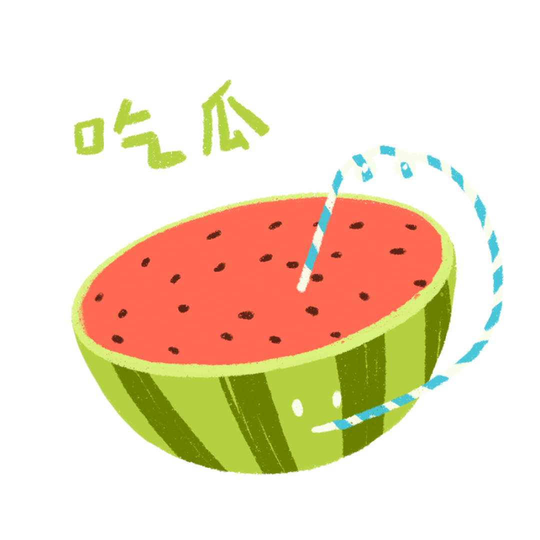 西瓜水果表情包谐音热词趣味可爱图片