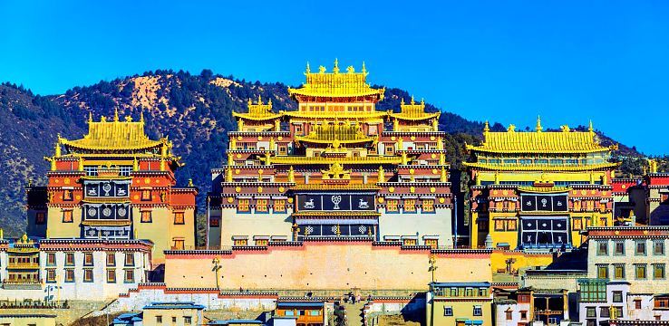 香格里拉松赞林景区旅游景点真实照片