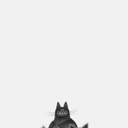 可爱小黑猫卡通高清手机壁纸美图大全