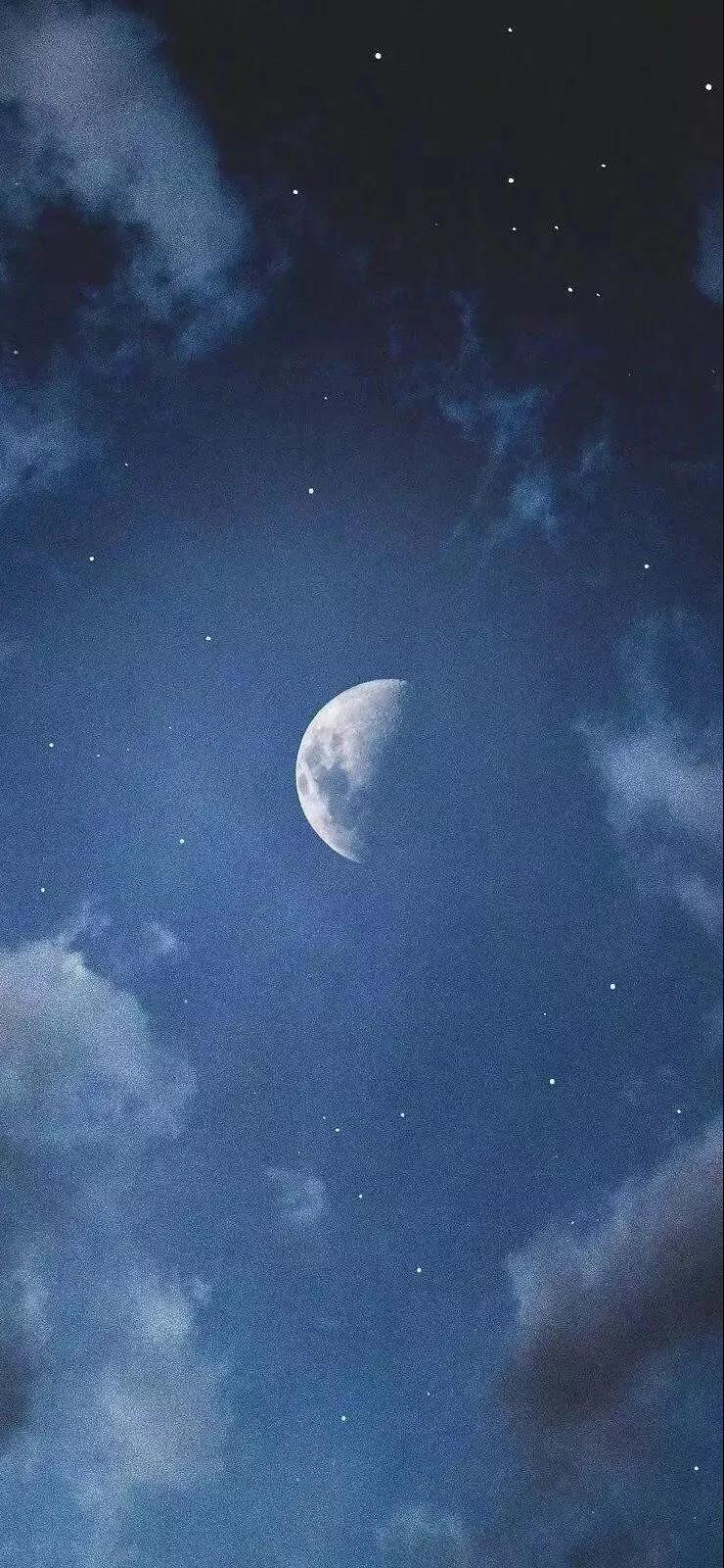 夏日夜晚繁星点点唯美浪漫手机壁纸图片