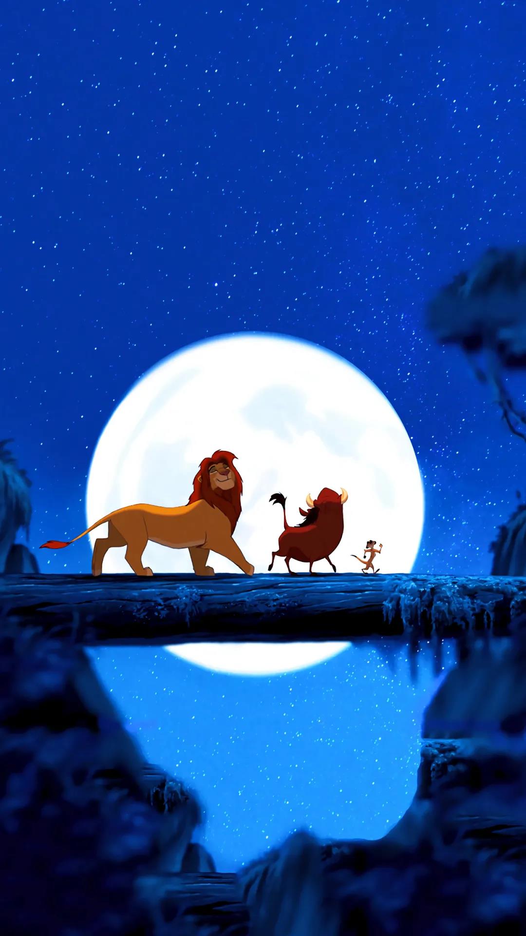 动画电影《狮子王》温馨手机壁纸图片